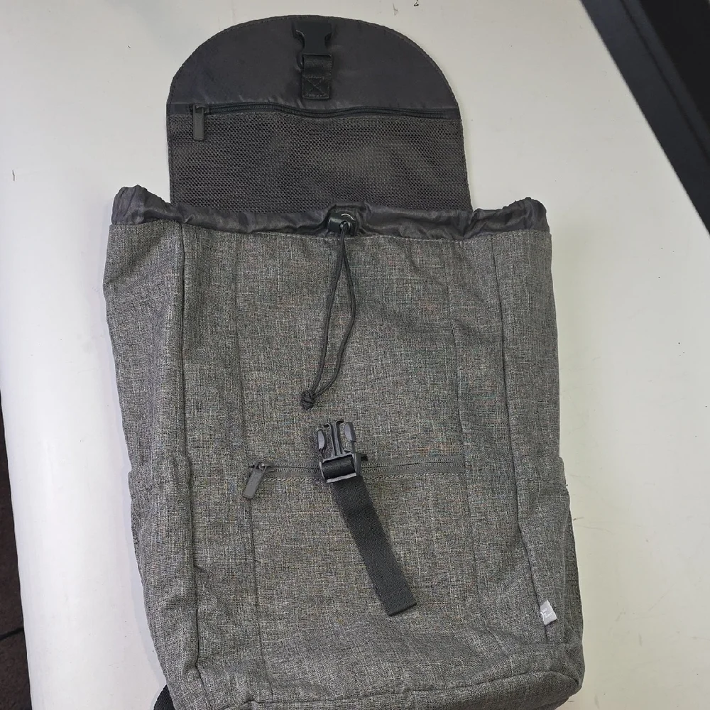 Gray Men's Backpack For Laptop Large With Zip Pockets Travel‎ Bag New